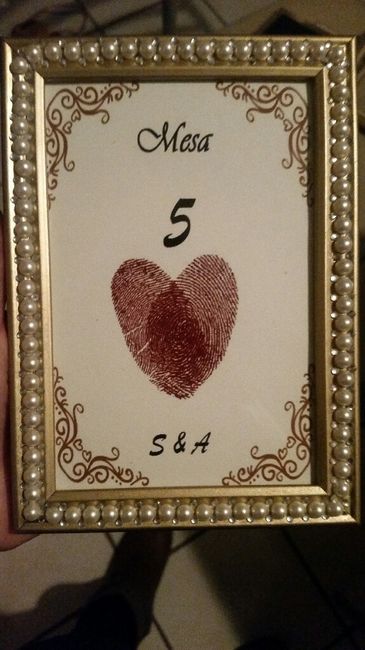Números de mesa dyi - 5