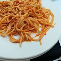 spaggetti a la parmesana con tocino