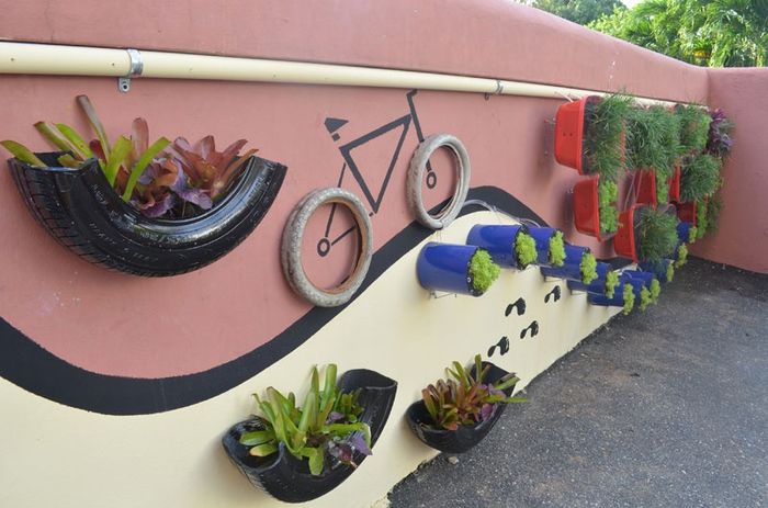 Jardín en pared