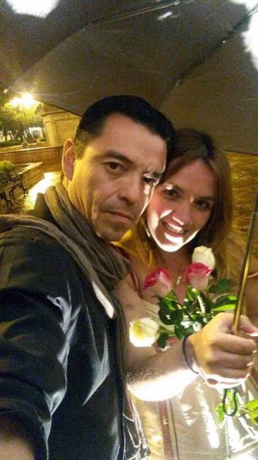 Nuestro primer viaje , lluvia, Querétaro, rosas tu y yo