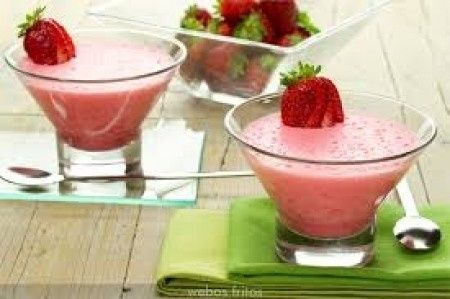 gelatina con fresas