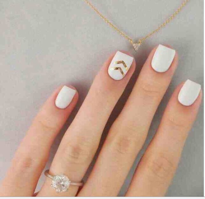 Uñas de novia: cortas - 1