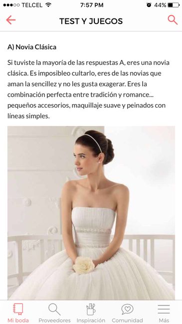 ¿Qué estilo de novia eres? - El resultado - 1