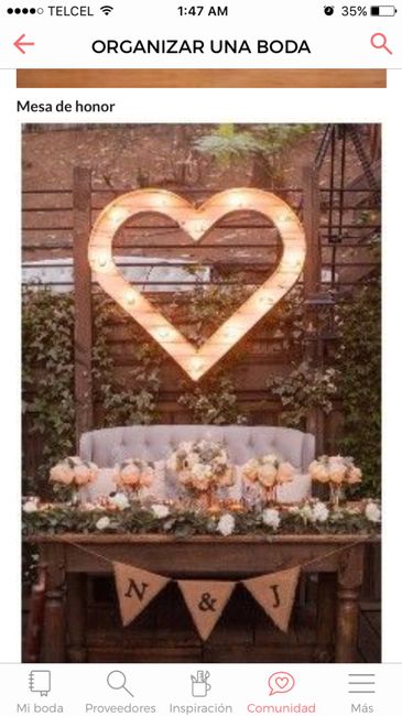 Ideas: decoración mesa de honor - 1