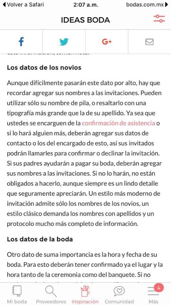 La info que debe llevar las invitaciones - 1