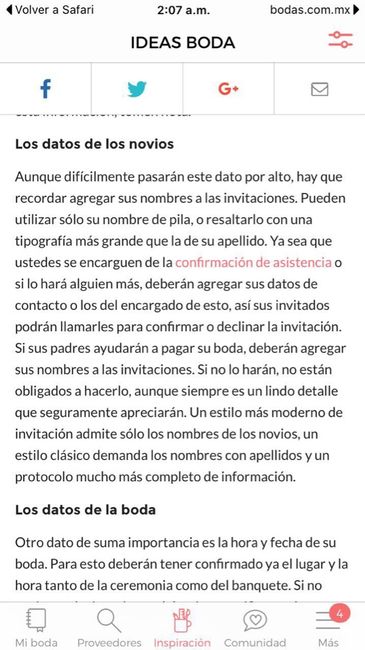 La info que debe llevar las invitaciones - 1