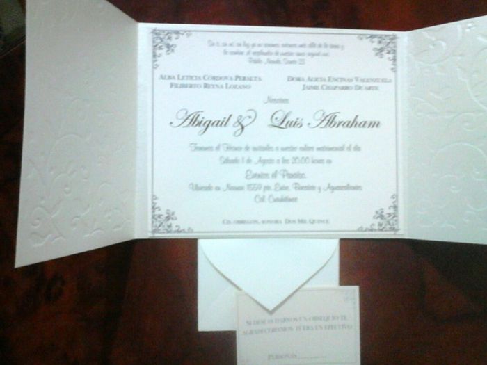 invitación  boda A&LA