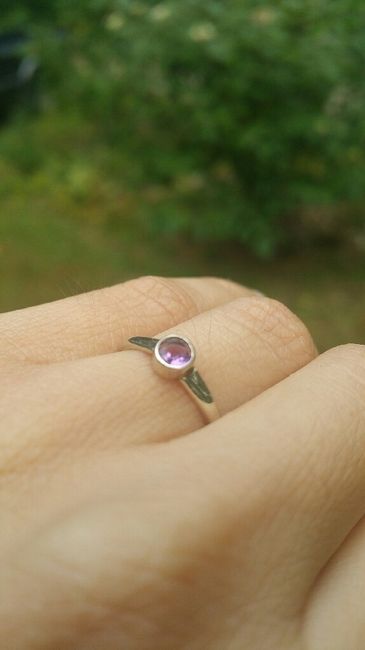  Anillo de compromiso en COLOR MORADO - 1