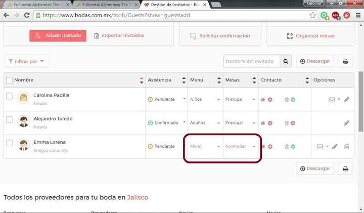 Lo que sale al importar