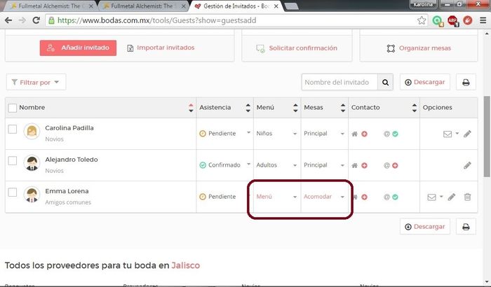 Lo que sale al importar