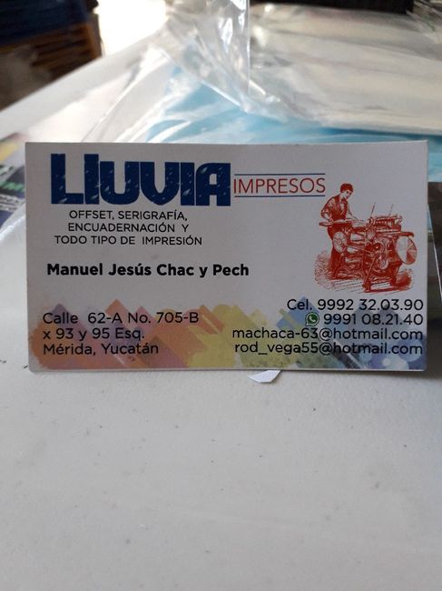 Nunca vayan a lluvia impresos (invitaciones de boda) - 3