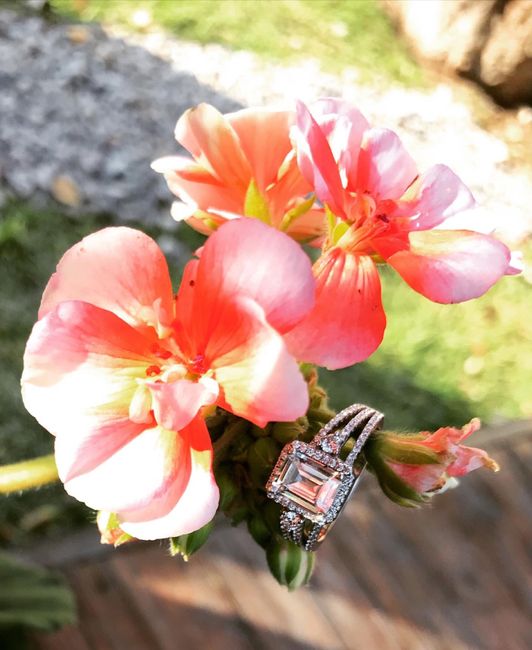 Fotos de anillos de compromiso con flores 💍 - 1