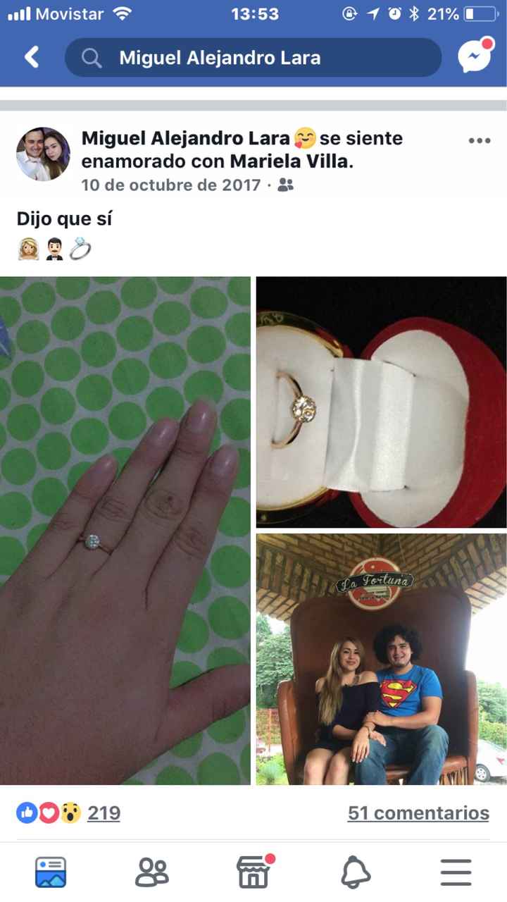 Como anunciaron su compromiso en redes sociales - 1