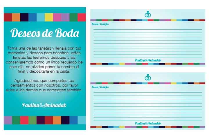 Tarjetas de deseos e instrucciones
