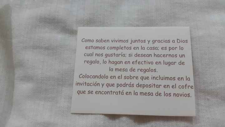 Pedir dinero en lugar de regalos - 1