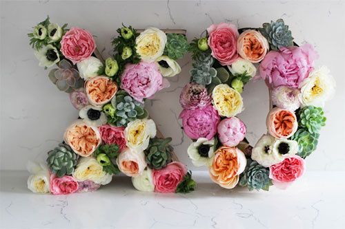 Letras con flores - 4