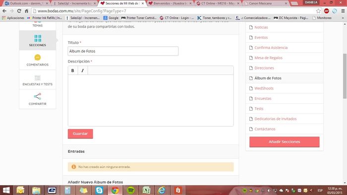 NO ME APARECE SUBIR FOTOS!