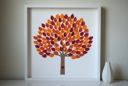 Arbolito en tonos naranja