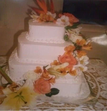 Pastel con flores