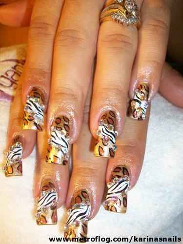 uñas animal print