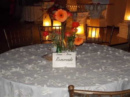 Susana y Arian  mesas