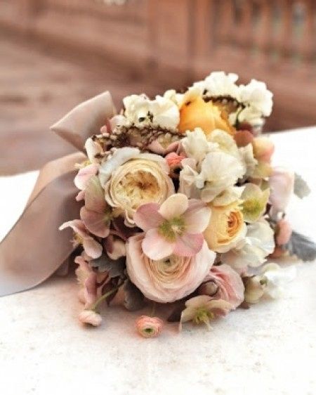 Ramo de novia nude vintage