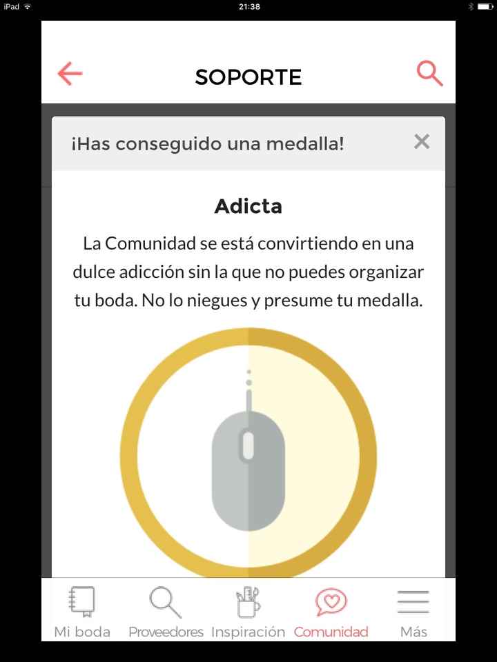 Medalla novia adicta - 1