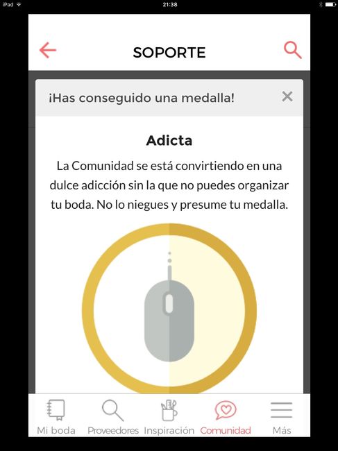 Medalla novia adicta - 1