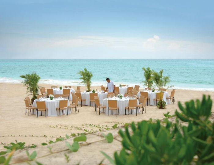 recepcion en la playa