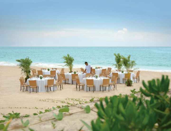 recepcion en la playa