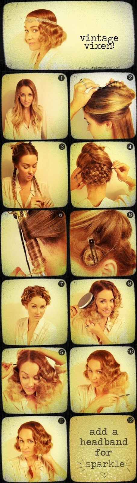 asiendo el cabello largo lucir corto