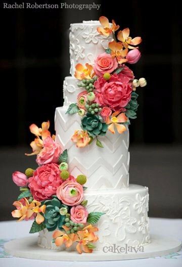 Pasteles decorados con flores 66