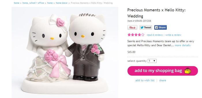 kitty cake topper