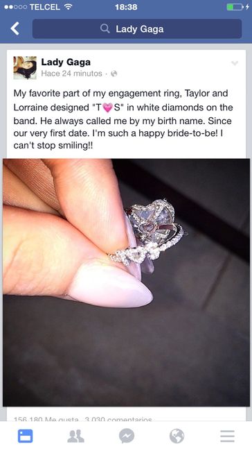 Lady gaga y su anillo de compromiso - 1