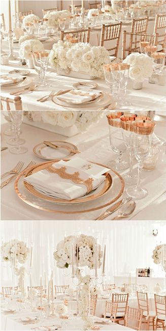 Decoraciones en dorado con blanco - 2