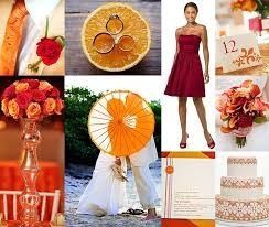 boda naranja-rojo