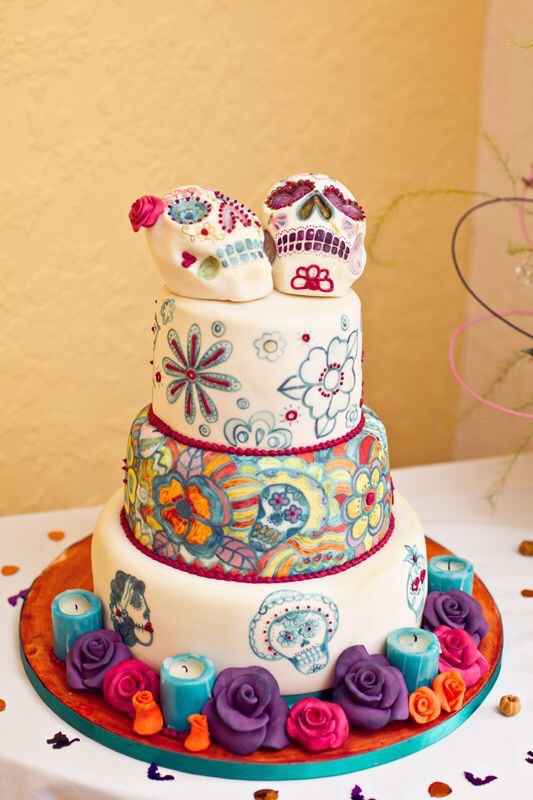 Ideas: pastel de boda estilo mexicano - 8