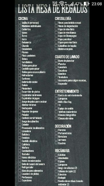 Lista de regalos ¡ - 1