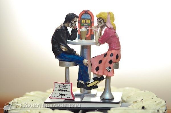 rockabilly cake topper
