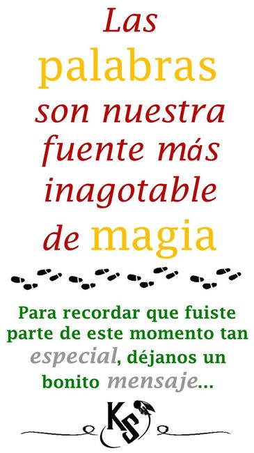 Para poner en la mesa donde irá el libro de firmas :)