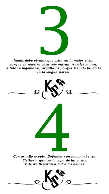 Mesas Slytherin