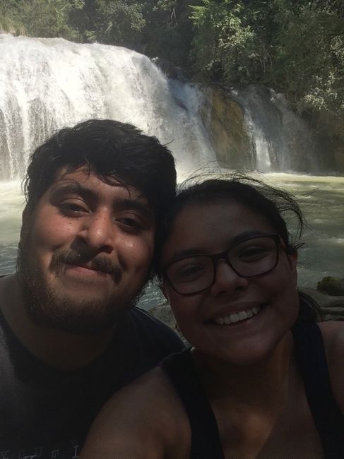 En la cascada