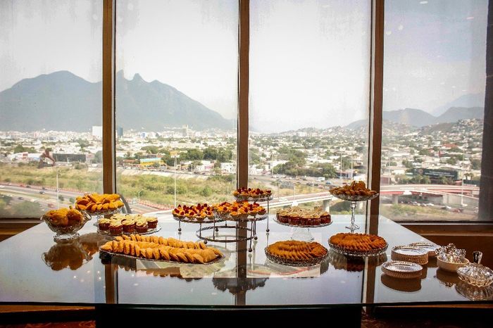 mesa de postres dulce