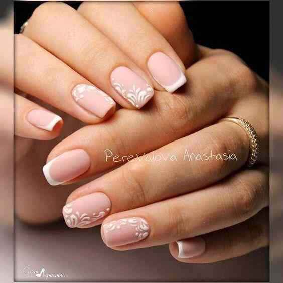 Ideas uñas blancas para el día B - 1