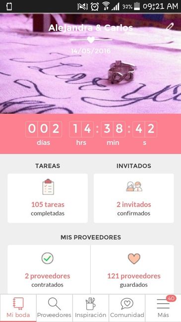 ¿Cuántos días faltan para tu boda? - 1