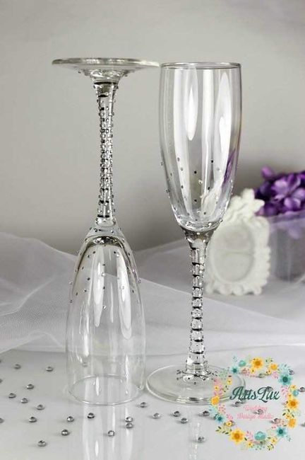  Ideas para decorar las copas de los novios. - 1