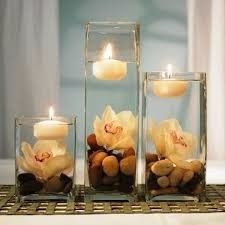 Centros de mesa con velas