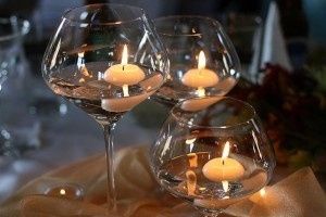 Copas con velas