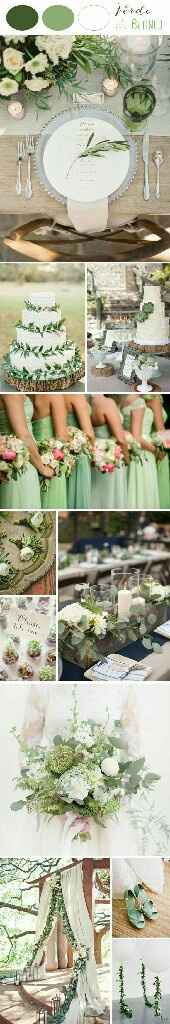 Combinaciones de colores en blanco y verde - 1