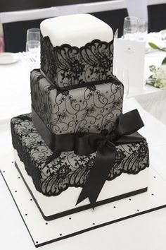 Pastel en negro para boda!